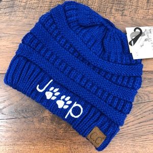 Jeep Paw Print‎ Pony Tail Messy Bun Beanie